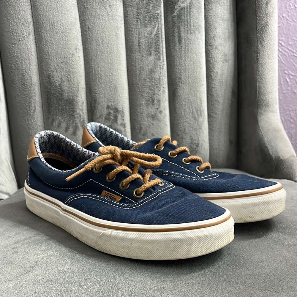 Vans Blue and Brown Classic Skate Sneakers